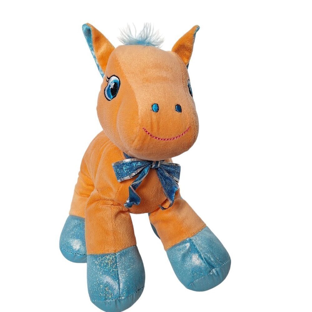 Hugfun Orange Horse Pony Plush Stuffed Animal 12 Inch